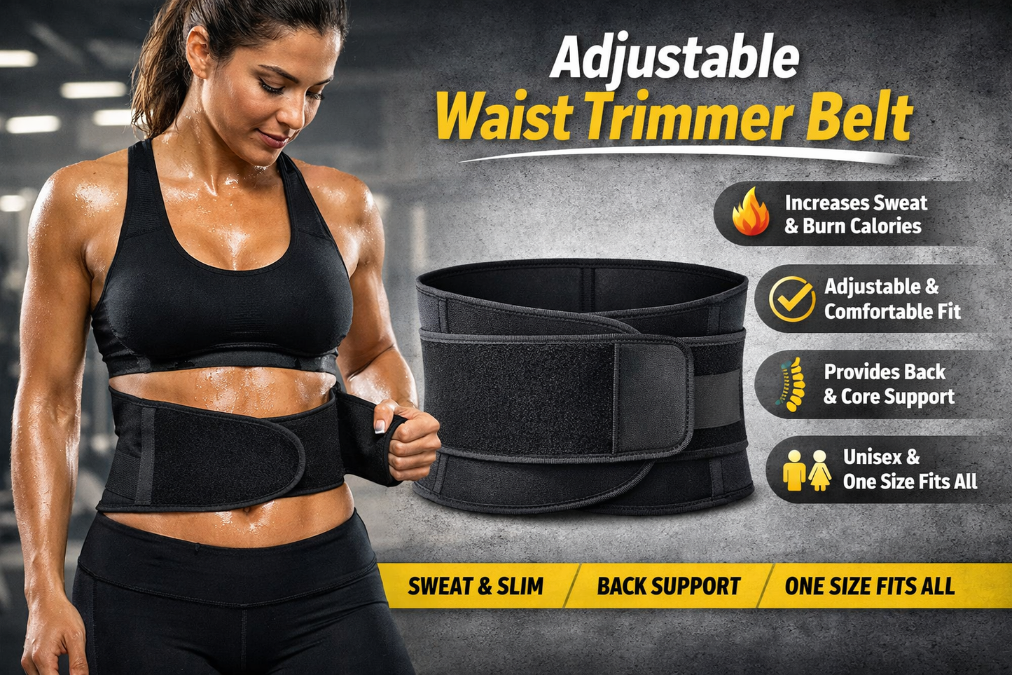 Adjustable Waist Trimmer Belt