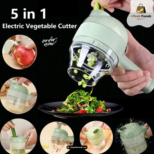 5 in 1 Portable Electric Vegetable Cutter Set